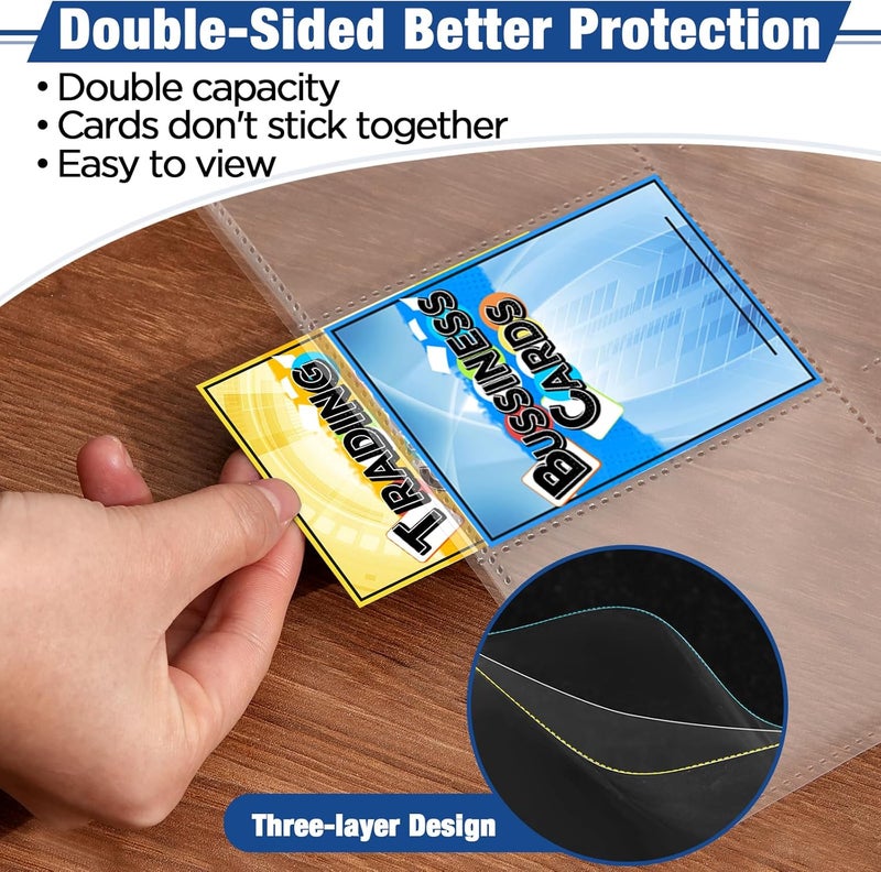 Fabmaker 648 Pockets Double Side Trading Card Sleeves, 9 Pocket Card Sleeves Binder Sheets for 3 Ring Binder, Long-Lasting Trading Cards Binder Sleeves Compatible with MTG, Baseball, Game - Image 4